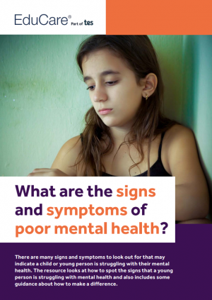 What are the signs and symptoms of poor mental health?